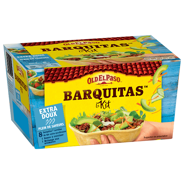 paquet de Kit Pour Tacos Avec Barquitas™ d'Old El Paso extra doux 329g