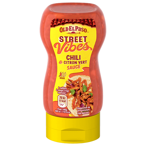 sauce chili au citron vert doux Old El Paso Street Vibes, bouteille souple de 263 g