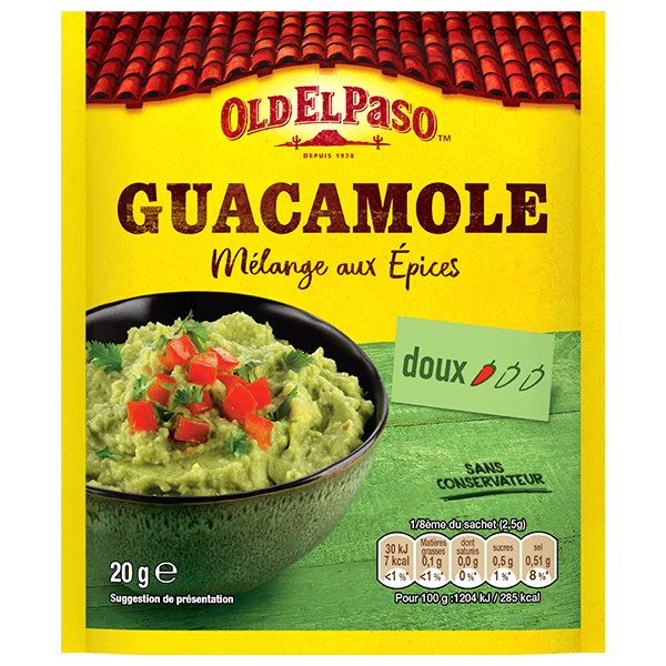 paquet de old el paso Mélange aux Épices pour Guacamole doux 20g